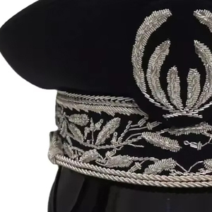 Gorra de Visera OEM para Sacerdote de Iglesia, Cadete, Banda Escolar, con Insignia Bordada de Cruz Dorada y Roja, Gorra Religiosa para Desfile - Product Image 6