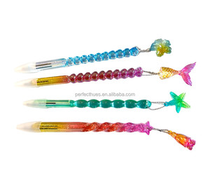 Stylos de couleur fantaisie en plastique 17 cm multicolores avec breloque papillon pour enfants - Product Image 4