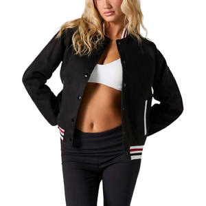 Chaqueta Varsity de Lana para Mujer, Estilo Urbano, Transpirable, Hombros Caídos, Corte Holgado y Personalizado - Product Image 4