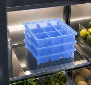 Ice <b>Cube</b> Tray <b>9</b> Grids Food Grade PP Material Reusable Stackable BPA Free Safe for Freezer Use - Product Image 2