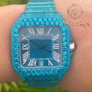 Montre Hip Hop pour Homme avec Diamants Moissanite, Bijou de Luxe pour Mariages, Fêtes, Festivals et Tenues Quotidiennes – En Vente - Product Image 3
