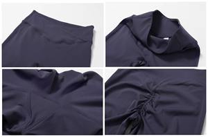 Ensembles de sport pour femmes, soutien-gorge de sport à bretelles halter avec short de yoga sans couture, tenues de couleur noire - Product Image 5