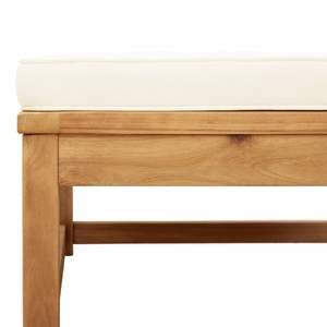 Conjunto de Muebles de Jardín Color Crema con Madera Natural para Entretenimiento al Aire Libre - Product Image 5