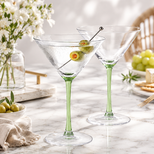 Copas de Cóctel de Color de 250 ml Hechas a Mano de Vidrio Borosilicato, Copas de Martini sin Plomo, Cristalería de Bar Reutilizable al por Mayor - Product Image 1