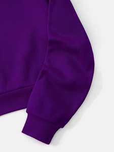 Sudadera con capucha morada extragrande para mujer, informal, de forro polar suave, para uso diario, top de moda de invierno - Product Image 5
