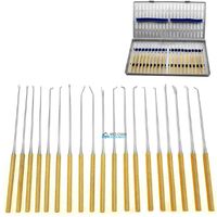 Set Mikro Dissectors Rhoton 20 Buah dari Baja Tahan Karat untuk Bedah Saraf, Set Instrumen Mikro Bedah