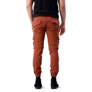Pantalones Jogger Cargo para Hombre, Color Rostroso, Cintura Elástica, Múltiples Bolsillos, Casuales, con Cordón, Transpirables, para Otoño - Product Image 5
