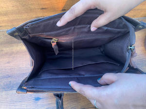 Mini sac fourre-tout en cuir suédé véritable avec point de démarrage Nouveau tendance - Product Image 6