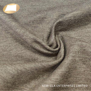 Tela de punto con efecto melange, hecha en Taiwán, de poliéster reciclado y spandex, de secado rápido, para ropa informal. - Product Image 1