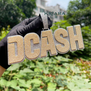 Colgante con Letra DCASH de Diamantes, Chapado en Oro de 18K, Moissanita, Joyería Hip Hop para Hombre, Plata 925 - Product Image 2