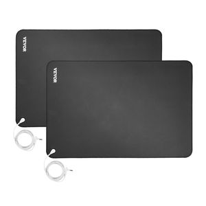 Tappetino Antiscivolo in Pelle PU 24 x 16 Pollici con Cavo di Messa a Terra da 15 Piedi, Confezione Doppia - Potenzia l'Effetto di Messa a Terra per la Biancheria da Letto - Product Image 1