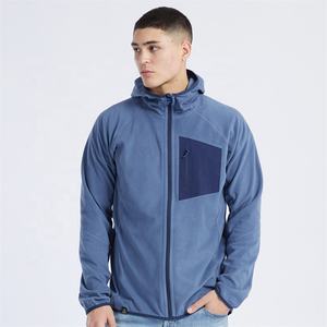 Vestes polaires modernes bleues pour hommes avec sweats à capuche Design élégant et léger Parfait pour les activités de plein air et les vêtements décontractés - Product Image 1