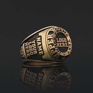 Anillo Universitario BOJ MCollege 017 Personalizado en Plata con Diamantes, Anillo de Graduación Unisex, Certificado GIA, Micro, Bajo Precio - Product Image 1