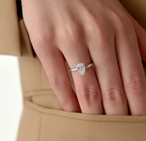 14K Rose Gold Lab Diamond Halo Engagement <b>Ring</b> IGI Certified Trendy Wedding Gift - Product Image 4