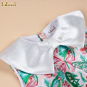 DR4528 – Robe pour filles en taffetas floral coupe trapèze – Imprimé multicolore - Product Image 4