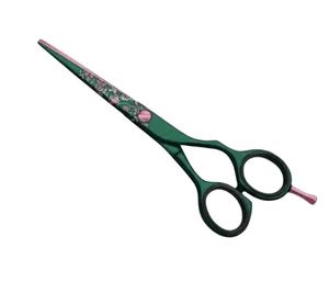 กรรไกรตัดผมทำจากสเตนเลสเคลือบผิวด้วยกระดาษลายดอกไม้เพื่อความปลอดภัยเครื่องมือเสริมความงามสำหรับตัดผมเด็ก - Product Image 1