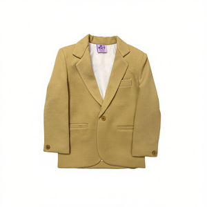 เสื้อเบลเซอร์เด็กผู้ชายสีเบจเนื้อผ้ามีเท็กซ์เจอร์ - Product Image 2