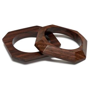 Bracelets en bois faits à la main, style élégant, finition lisse, bijoux en bois pour femmes, pour les fêtes, les mariages et les festivals - Product Image 1