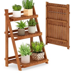 Échelle à plantes d'intérieur en teck en gros - Présentoir vertical élégant - Product Image 2