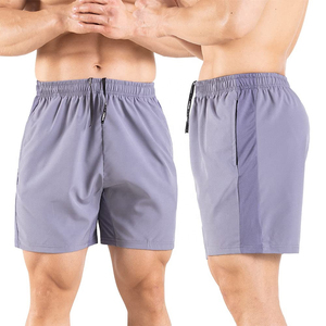 Men's Solid Color Sport Shorts Breathable Mesh Panel Elastic Waist Quick Dry Fitness Wear - Product Image 6
