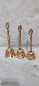 Campanas de Latón Hechas a Mano con Asas, Campanas Decorativas Colgantes para Templos, Decoración del Hogar, Suministro al por Mayor OEM, Exportación de la India - Product Image 2