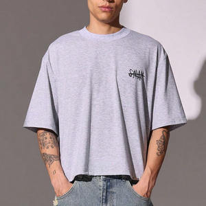 Camisetas Personalizadas 100% Algodón para Hombre, de Alta Calidad, Hombros Caídos, Cuello Redondo, Nuevas, para Entrenamiento, de Peso Pesado, Fabricantes B2B - Product Image 2