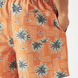 Shorts de bain pour homme personnalisés, de haute qualité, séchage rapide, taille élastique avec cordon de serrage, 100% polyester - Product Image 2