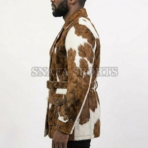 Professional Manufacturer Cowhide Embossed Design Custom Printing Logo Cow Hide <b>Leather</b> <b>Jacket</b> For <b>Men</b> - Product Image 3