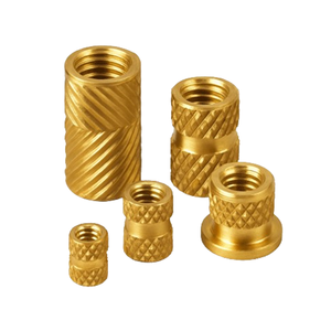 Inserts filetés moletés en laiton pour pièces en plastique moulées par injection et applications d'impression 3D - Product Image 1