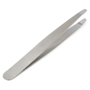 Pinzas profesionales para cejas con punta plana, herramienta para eliminar vello grueso para hombres y mujeres, pinzas de lujo doradas para cejas - Product Image 5