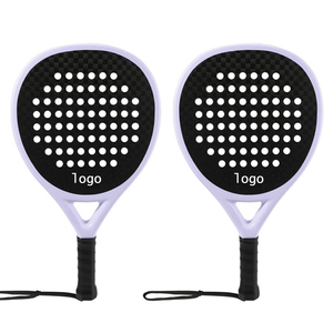 Raqueta de Pádel Profesional 2026, Modelo Teardrop, de Cuero Negro Carbono, Ligera, Ecológica, con Nylon, Superventas - Product Image 1