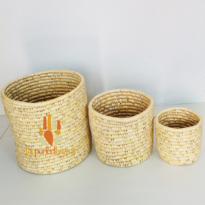 Ensemble de pots à fleurs Moonj Grass, style rond, pour la décoration de la maison et du bureau. - Product Image 2