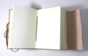 Handmade Custom Travel <b>Diary</b> With Debossed Design Stone Work Matching Cotton Strings Genuine <b>Leather</b> Journal - Product Image 5