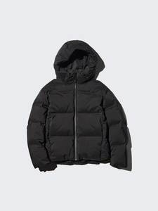 <b>Men's</b> Black <b>Waterproof</b> <b>Fleece</b> <b>Lined</b> Puffer <b>Jacket</b> Polyester Fiber Filled Zipper Closure Standard Loose Fit Winter Coat - Product Image 4
