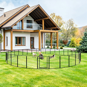 Hondenren Buiten Extra Sterk Hondenhek Anti-roest met Deuren Draagbaar voor Camper Camping Tuin - Product Image 5