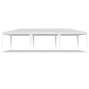 Tenda per Feste in Rete Bianca 10x30FT con 8 Pareti Laterali, 2 Porte con Cerniera, 6 Pannelli a Rete, Doppio Tetto in PE Bianco, Telaio in Acciaio Verniciato a Polvere - Product Image 3