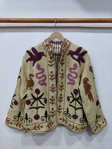 Manufacturer Embroidery Suzani Autumn Jacket Cotton Suzani Jacket Bohemian Women Suzani <b>Coat</b> Embroidered Cotton Suzani Jacket - Product Image 3