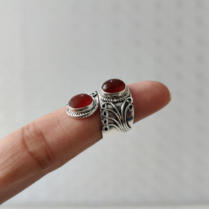 Carnelian Gemstone <b>Adjustable</b> <b>Ring</b> 925 Sterling Silver Handmade Statement <b>Ring</b> for Women Birthday Anniversary Gift <b>Ring</b> - Product Image 3