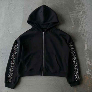 Chándal personalizado con pedrería de alta claridad que ofrece un brillo brillante, una estructura duradera y un diseño elegante y ajustado de alta calidad. - Product Image 5