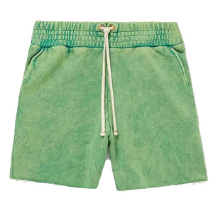 Custom <b>Men's</b> Vintage Pigment Washed French Terry Sweat <b>Shorts</b> Heavyweight Cotton Casual <b>Lounge</b> Gym <b>Shorts</b> - Product Image 3