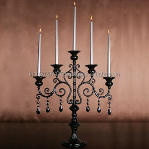 Candelabro clásico de hierro forjado, candelabro central para bodas, iglesias, eventos y cenas románticas - Product Image 4