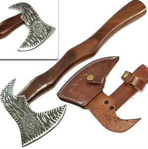 Heavy Duty Hand-Forged Carbon Steel Industrial Grade Splitting Axe Wood <b>Handle</b> | Tomahawks Design 4in/3in Cutting Edge for - Product Image 1