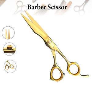 Ciseaux de barbier professionnels de qualité supérieure, en acier inoxydable 440C, pour salon, tranchants, légers, réutilisables, pour droitiers - Product Image 3