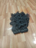 Ekstensi Rambut Keriting India Berkualitas Tinggi 10 Inch, Double Machine Weft, Rambut Asli Tanpa Proses Kimia, Bebas Perm