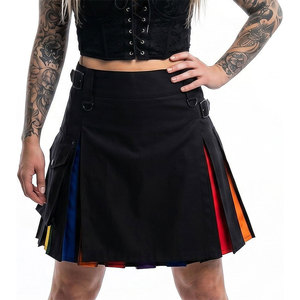 Kilt écossais moderne plissé arc-en-ciel pour hommes et femmes, kilt hybride avec poches, traditionnel fait main - Product Image 1