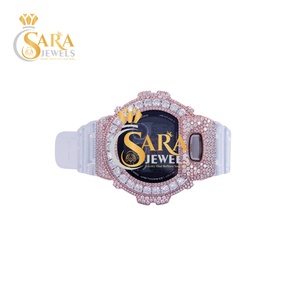 Montre Mossinate Diamond en cuir noir de qualité supérieure avec cadran doré pour hommes et femmes disponible au prix d'exportation - Product Image 3