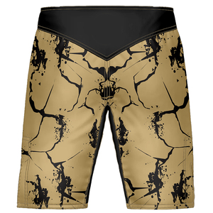 Shorts de bain décontractés pour hommes à séchage rapide, motif craquelé, taille élastique, motif noir et or, shorts de sport - Product Image 2
