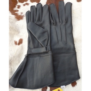 KEVEN IMPEX High Quality New Style <b>Long</b> Cuff Motorcycle <b>Gloves</b> Men Black Luxury Plain Cashmere Customized Logo Spring/Summer USA - Product Image 1