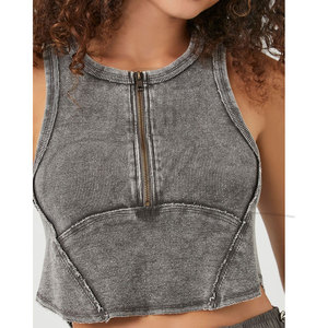 Best Arrival Women <b>Crop</b> <b>Top</b> T-Shirt New Fashion Formal Style Lightweight Comfortable Design Acid Wash Cotton Canvas Breathable - Product Image 6