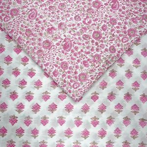 Tela de Algodón Cambray Estampada a Bloque 60x60 cm, Tela de Algodón con Estampado Tradicional Jaipuri, Tela de Algodón Estampada a Bloque, Algodón Suave para la Piel - Product Image 1